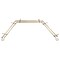 Hermosa Home Ringlet 13 by 16" Double Bay Window Curtain Rod 20"-36", 38"-72" - Antique Brass